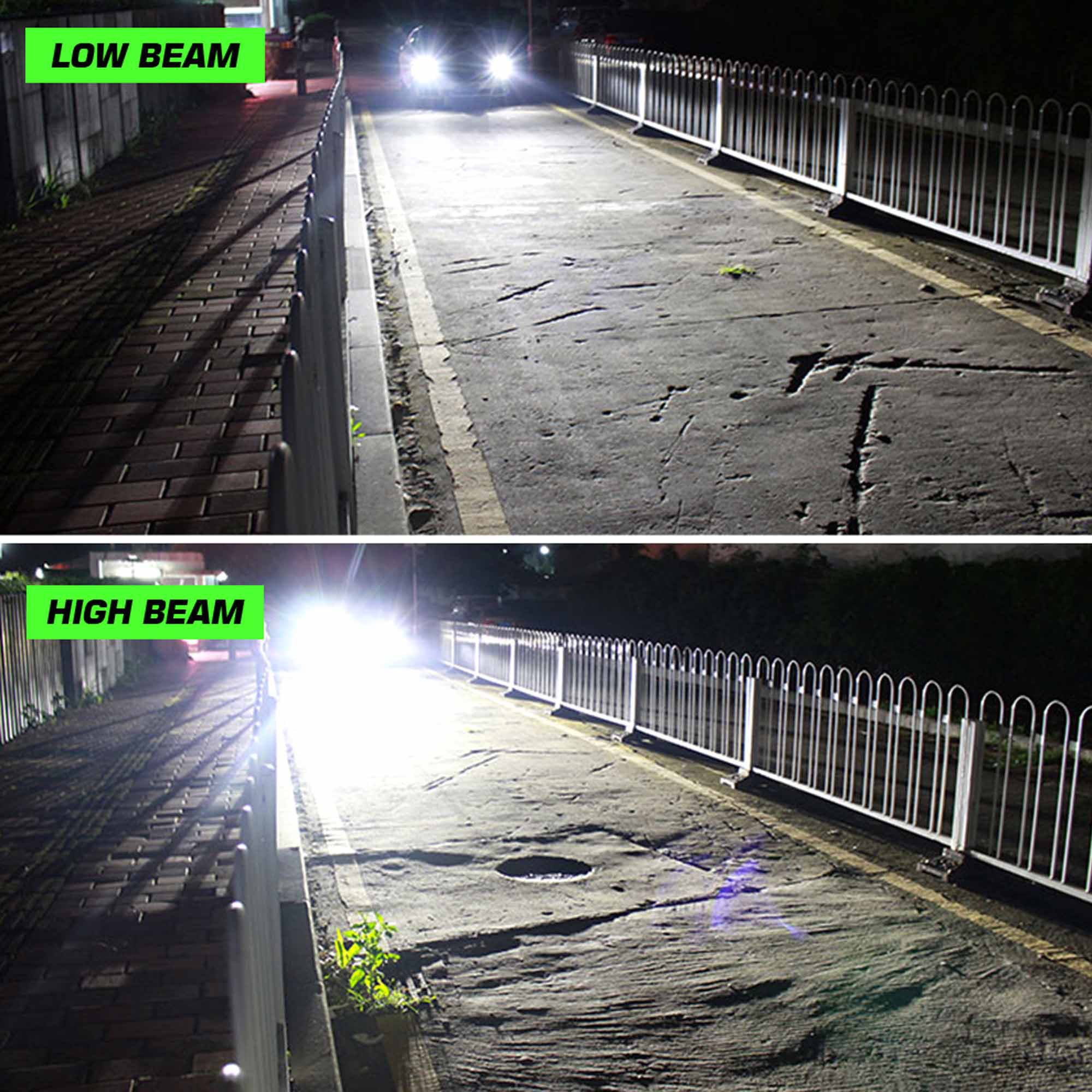 2x Novsight Λαμπτήρες LED Φώτα Πορείας Αυτοκινήτου 12/24V H13 120W (2x60W) 22000LM 6500K IP68 A500 N37